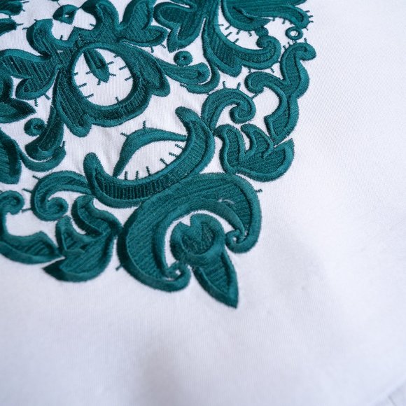 Stella McCartney White Silk Wool Mini Dress Embroidered Hearts - Picture 8 of 16